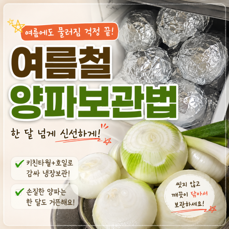 여름철 양파보관법, 한 달 넘게 신선하게 먹는 꿀팁