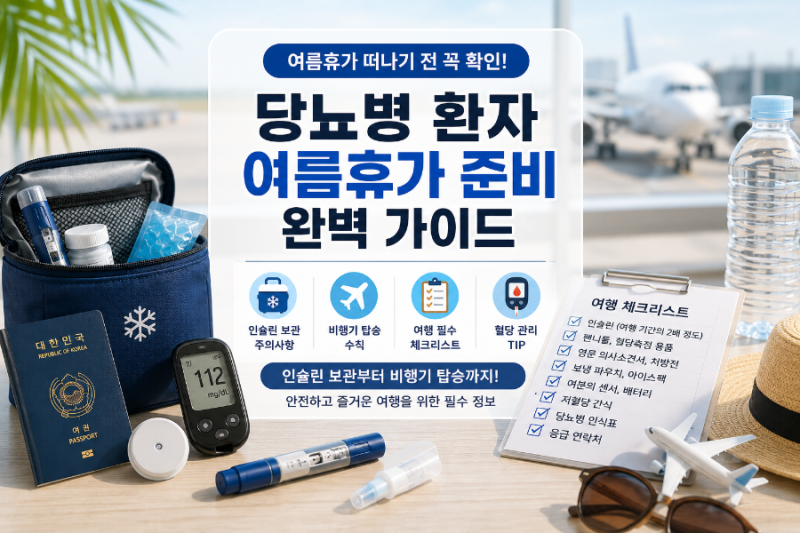 당뇨병 환자 여름휴가 전 꼭 확인하세요! 인슐린 보관부터 비행기 탑승까지