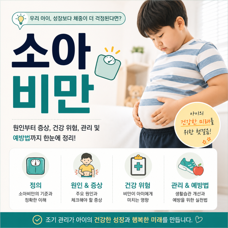 소아비만 관리하는 법? 체지방 과잉 증상 원인 치료방법 정리
