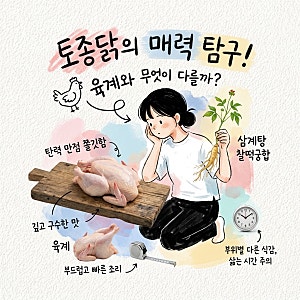 토종닭 효능 백숙 손질 부위 삶는시간 고르는법 육계차이 삼계탕용크기