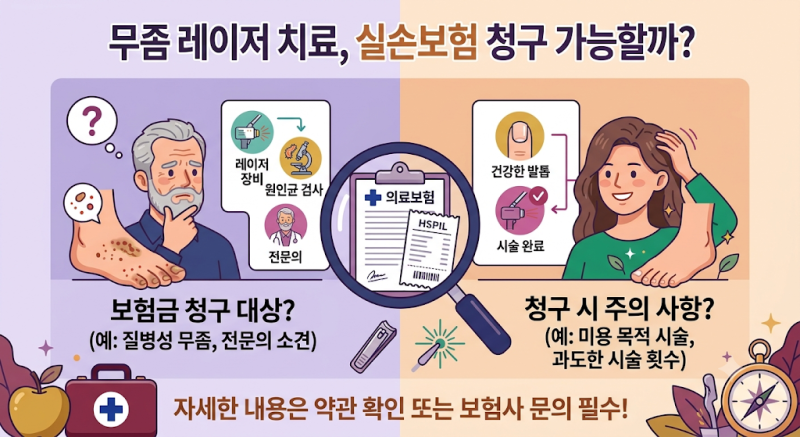무좀약, 레이저치료도 실손에서 보상될까?