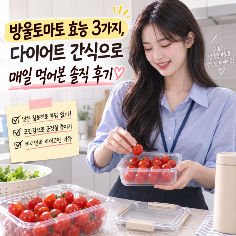 방울토마토 효능 3가지│다이어트 간식으로 매일 먹어본 솔직 후기
