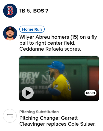 Redsox 12연승, 그것도 역전승으로