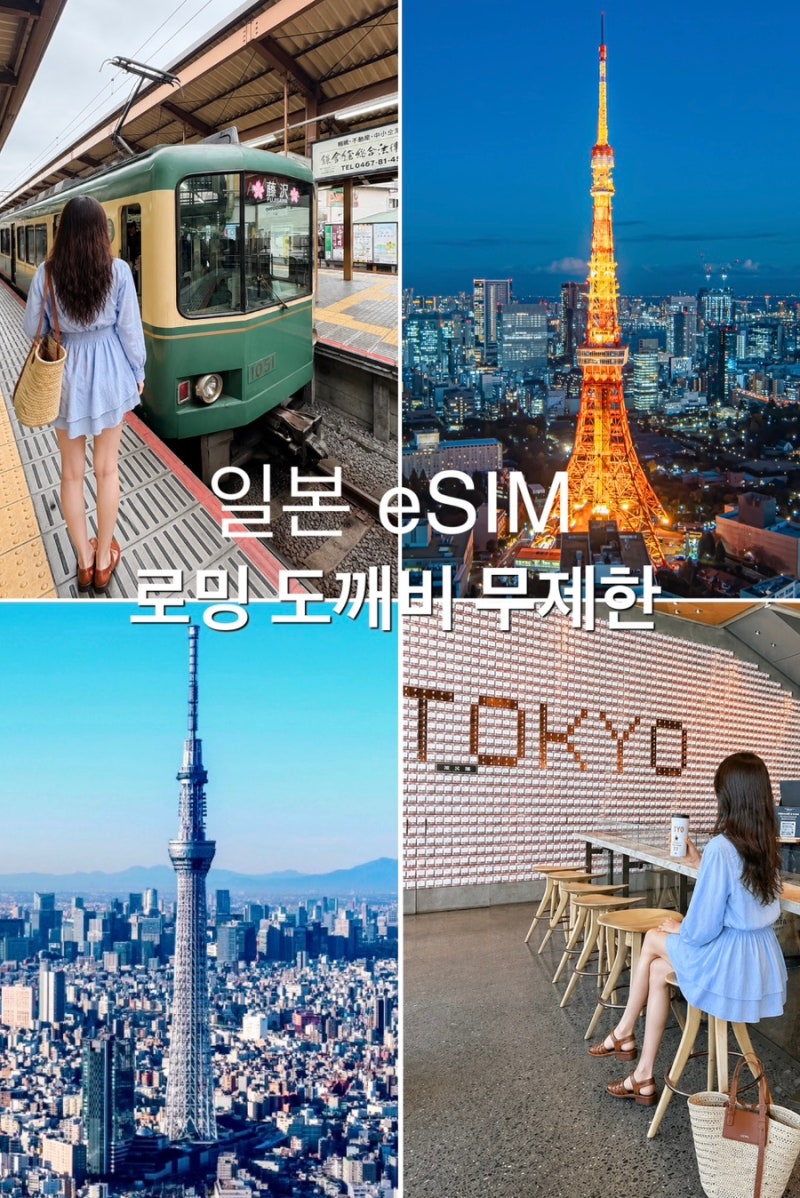 일본 이심(eSIM) 무제한 도쿄 로밍 도깨비 이심 아이폰 사용법