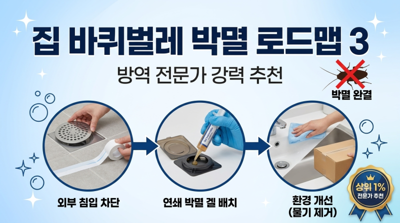 "한 마리가 보였다면 이미 300마리? 방역업체가 절대 말 안 해주는 바퀴벌레 퇴치 실패 이유" ....