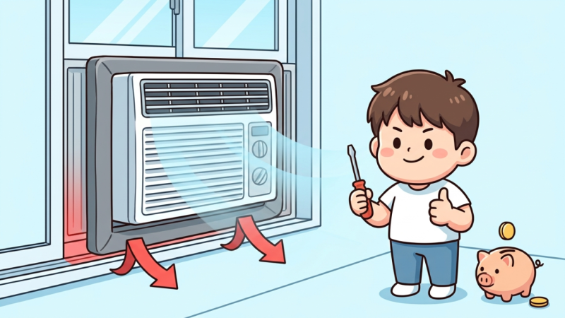 창문형 에어컨 셀프 설치비 총정리! 틈새 바람막이 차단 꿀팁