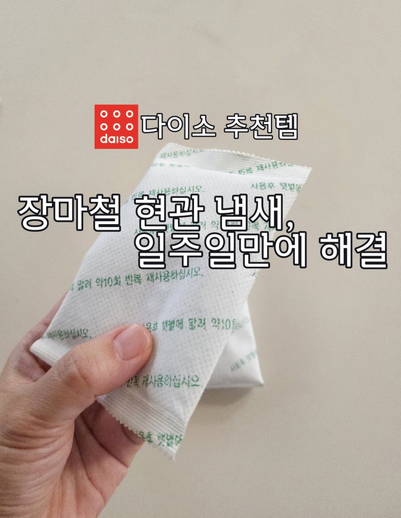 다이소 신발 탈취제 후기, 장마철 현관 냄새 잡아봤어요