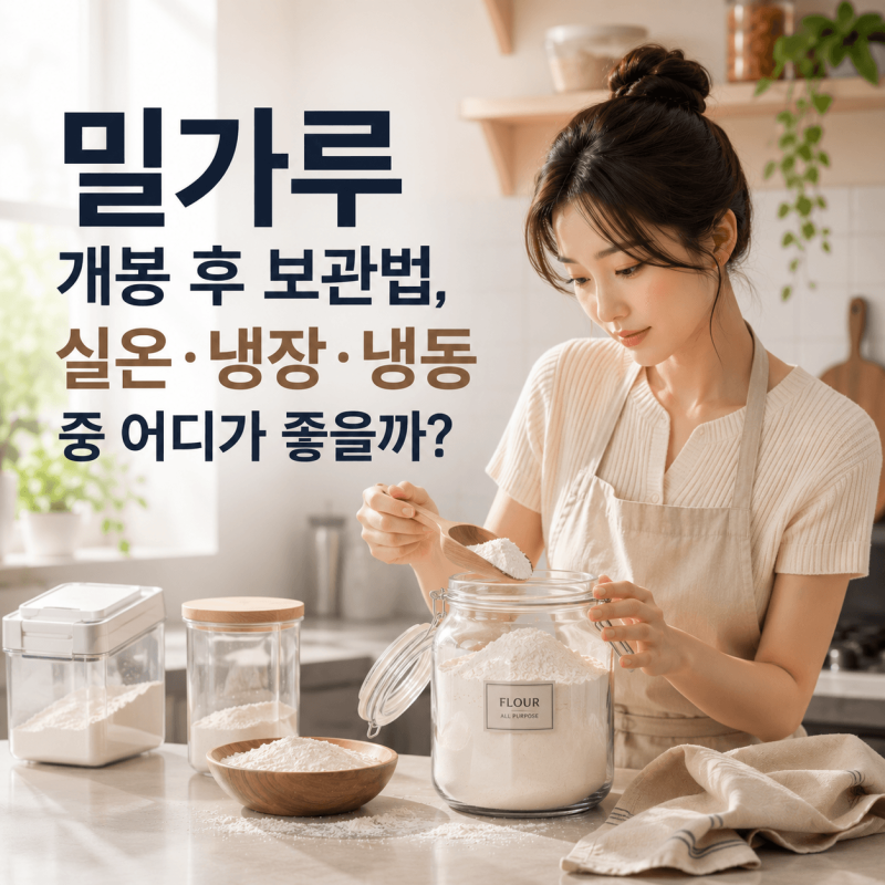밀가루 개봉 후 보관법, 실온·냉장·냉동 중 어디가 좋을까