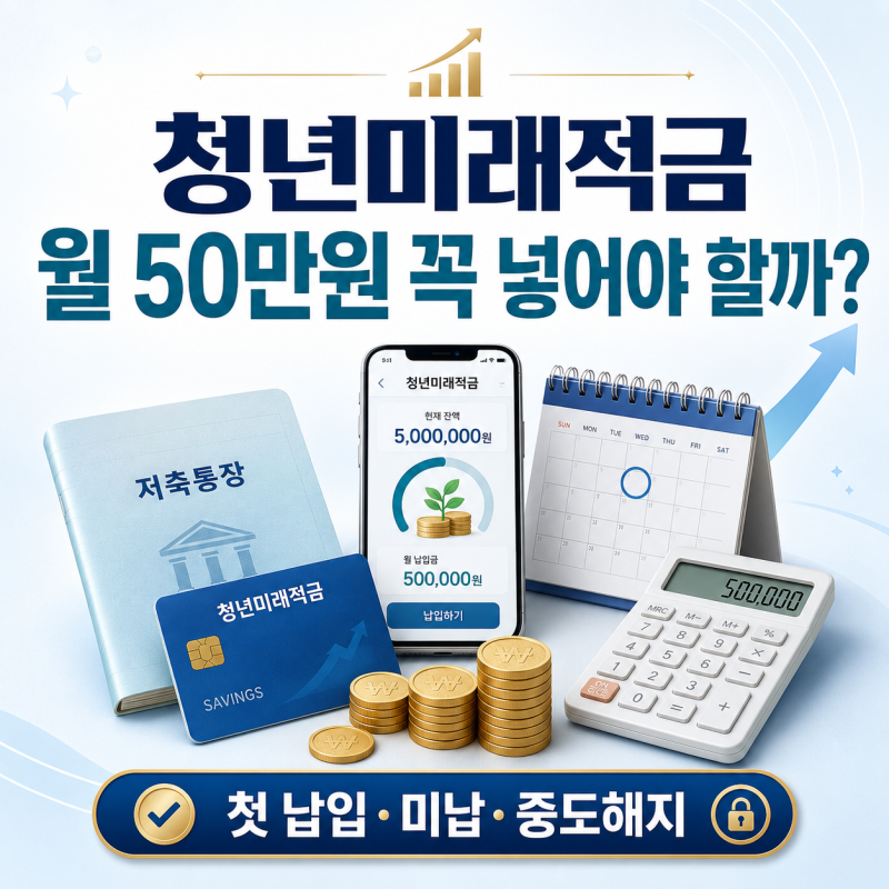 청년미래적금 월 50만원 꼭 넣어야 할까｜첫 납입·미납·중도해지 정리