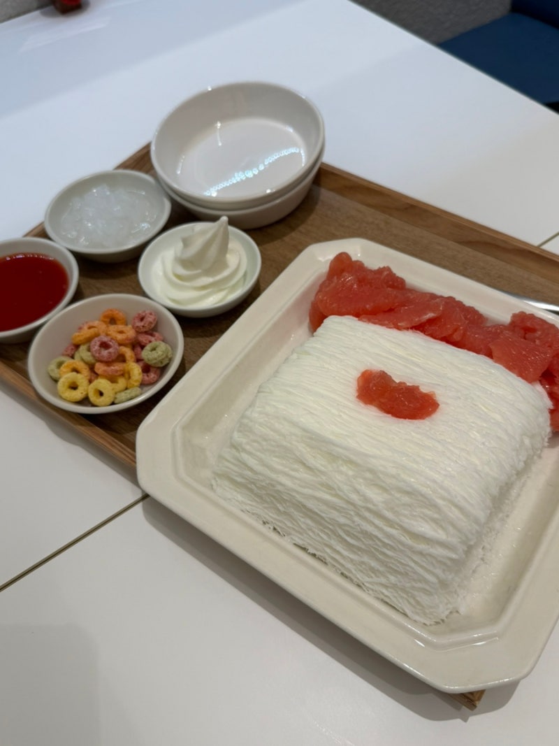 장유 빙수 맛집 사실빙 과일실타래빙수 추천