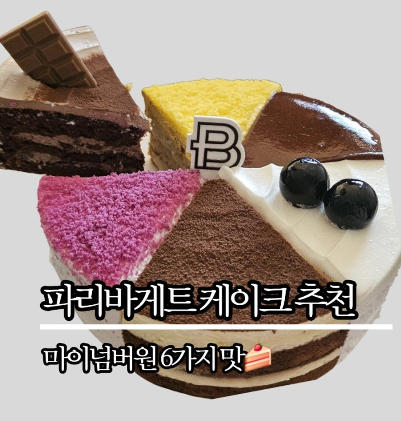 파리바게뜨 마이넘버원 케이크 솔직 후기 6가지 맛 중 원픽은?