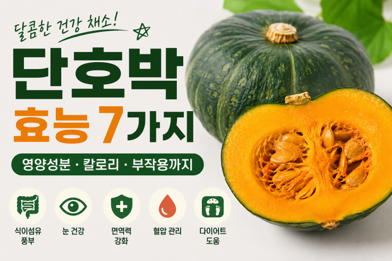 단호박 효능 7가지, 칼로리와 부작용까지 한눈에 정리
