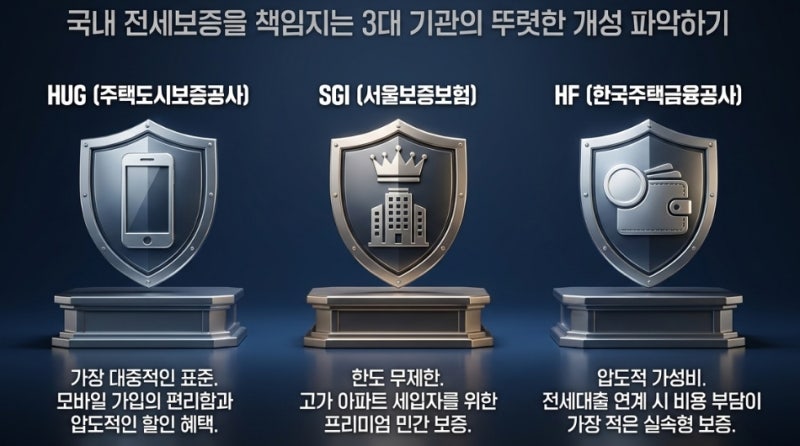 2026 전세보증보험 HUG, HF, SGI 차이점·보증료·가입 조건 및 서류 총정리