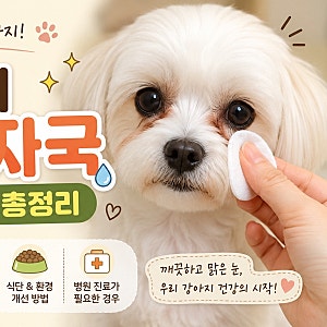강아지 눈물자국 관리 방법｜원인, 없애는 방법, 예방까지 총정리