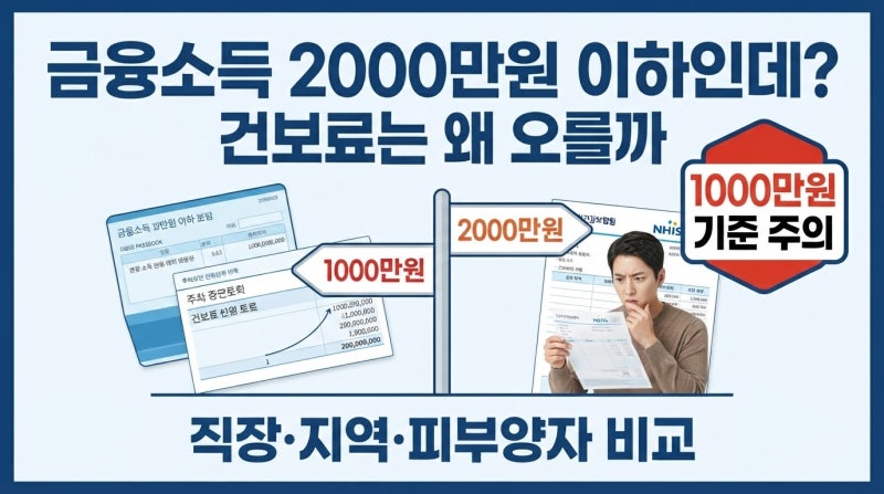 금융소득 1000만원 넘으면 건강보험료 얼마나 달라질까? 가입자별 차이