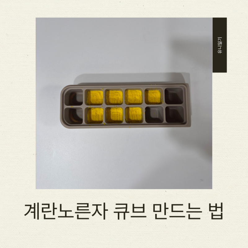 초기이유식 계란노른자 큐브 만드는 법
