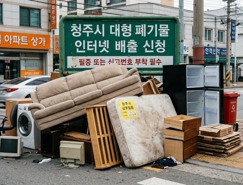 [청주 정보] "이사·가구 버릴 때 필수!" 청주시 대형 폐기물 인터넷 배출 신청 및 수수료 완벽....
