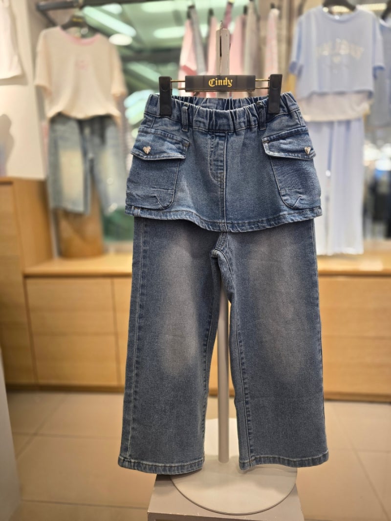NC평촌점 신디키즈 레이어드 와이드 데님바지