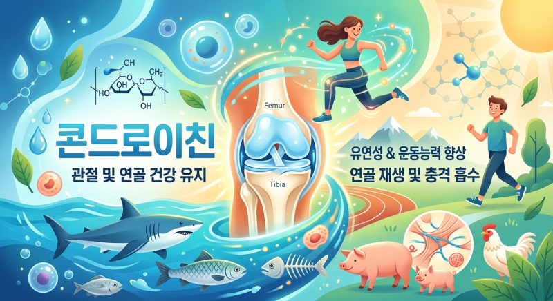 콘드로이친 효능, 철갑상어와 소연골 차이까지! 연골 건강과 부작용 총정리