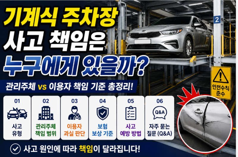 기계식 주차장 사고 책임은 누구에게 있을까? 관리주체와 이용자 책임 총정리