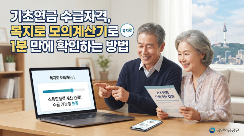 기초연금 수급자격, 복지로 모의계산기로 1분 만에 확인하는 방법