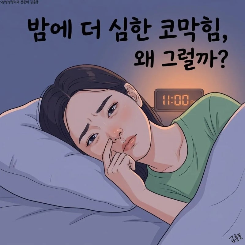 대구비중격만곡증 밤마다 코막힘이 심해지는 것은 휘어진 비중격 때문만일까