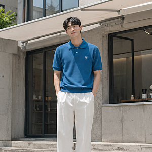 남자 여름 반팔 니트 추천 '헨리코튼 와플 폴로 카라티', 캐주얼하면서도 고급스러운 30대 남....