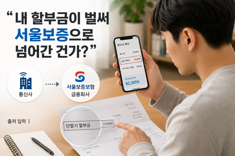 휴대폰 할부금 연체, 서울보증으로 넘어갔는지 확인하는 방법