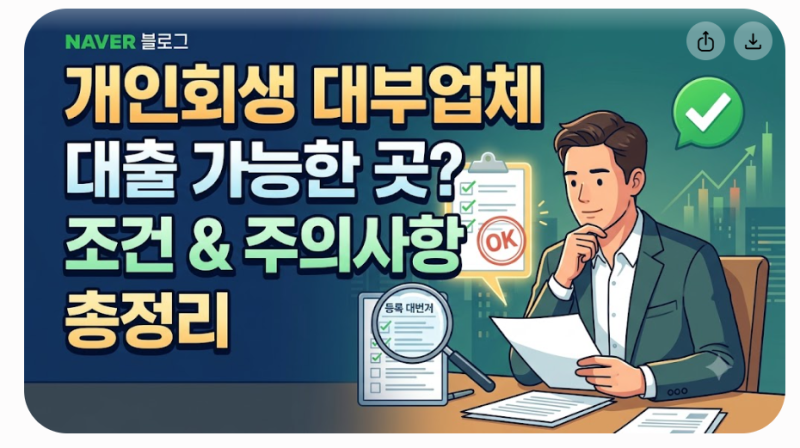 개인회생 중 대부업체 대출 가능한 곳 조건과 불법 사채 피하는 법 총정리