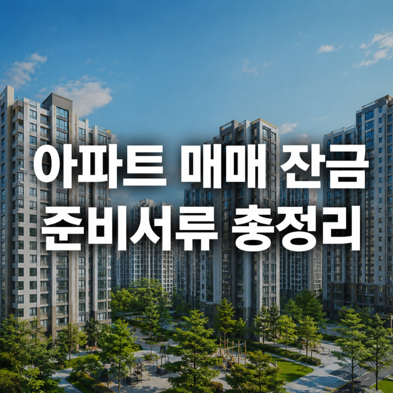 아파트 매매 잔금 서류 매수인 매도인 준비물!