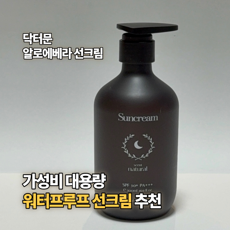 닥터문 프리미엄 알로에베라 선크림 | 가성비 대용량 워터프루프 선크림 추천