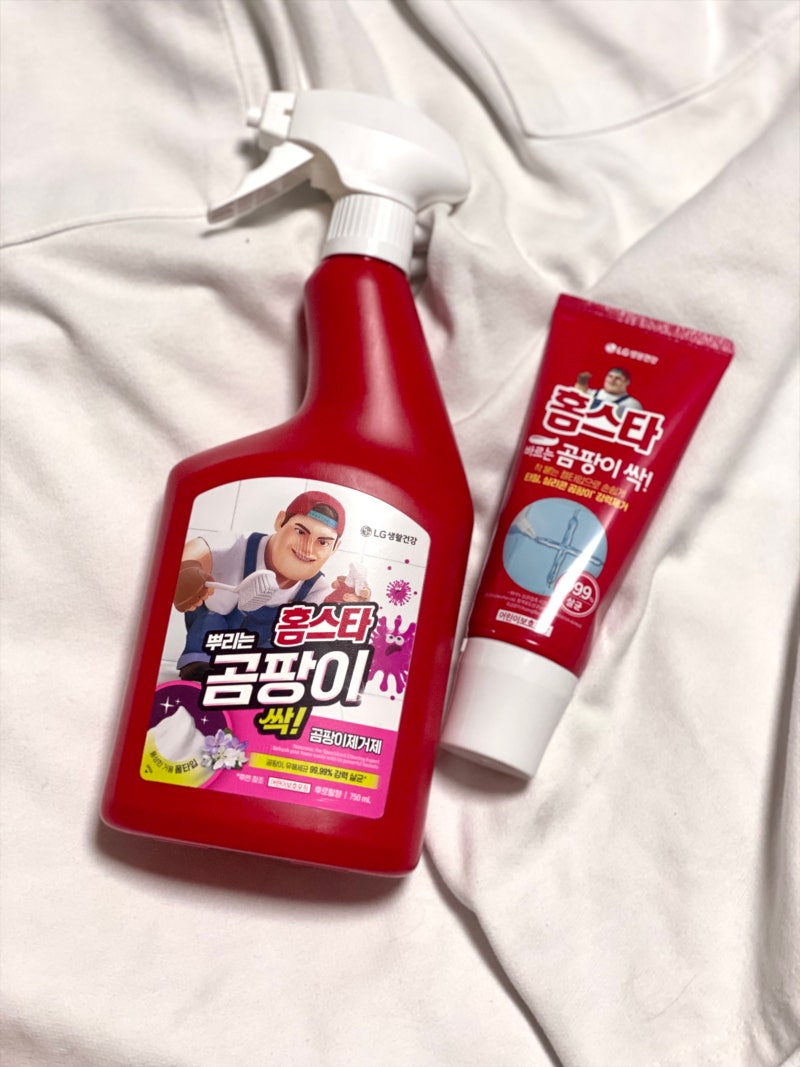 다이소 청소용품 홈스타 곰팡이싹 욕실청소세제 추천 곰팡이제거제 2종 비교 사용