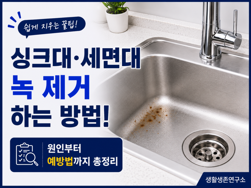 싱크대·세면대 녹 제거하는 방법, 녹이 생기는 이유부터 예방법까지 총정리