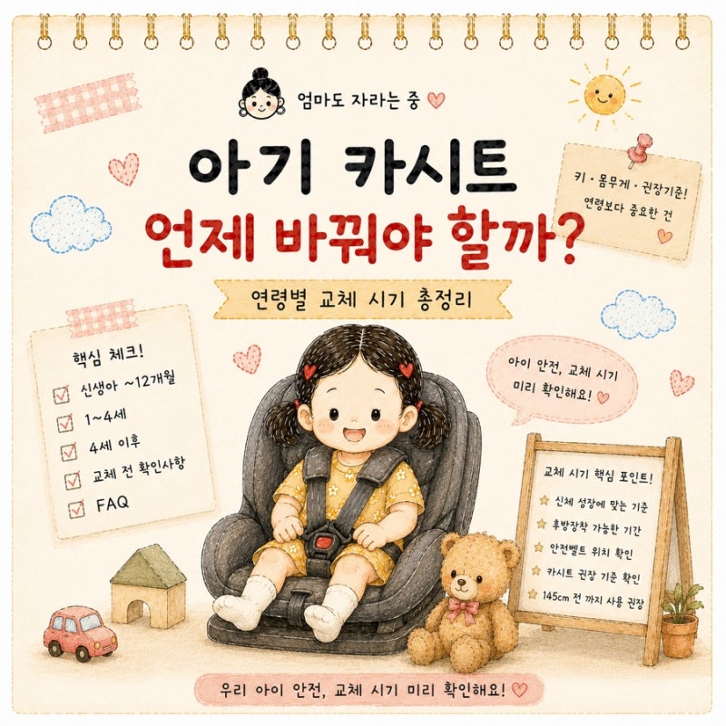 아기 카시트 언제 바꿔야 할까? 연령별 교체 시기 총정리