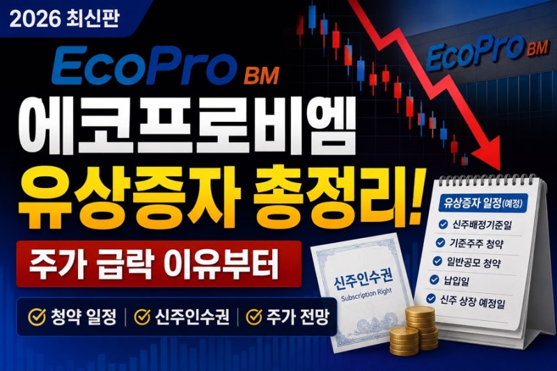에코프로비엠 유상증자 총정리! 주가 급락 이유부터 청약 일정·신주인수권·주가 전망까지
