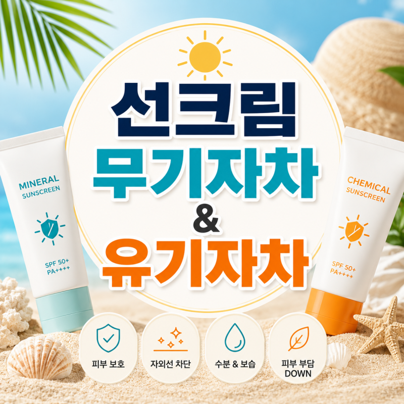 무기자차 vs 유기자차 뭐가 좋을까? 피부 타입별 선크림 고르는 법