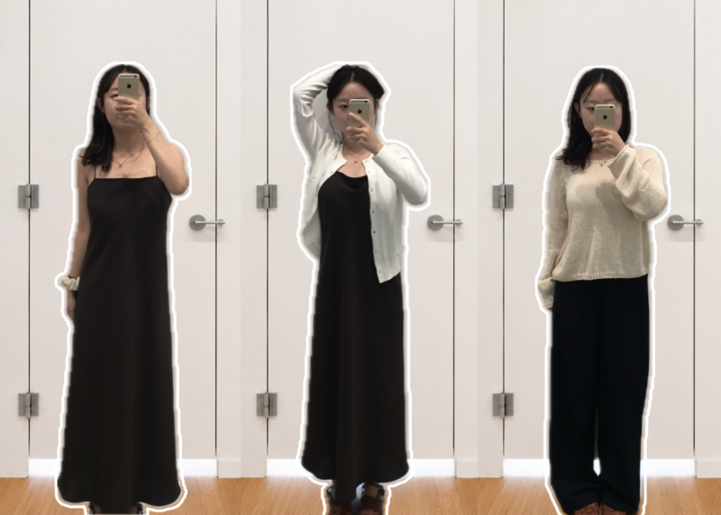 155cm 키작녀 유니클로 여름 신상 입어본 후기 | 원피스 & 스마트이지팬츠