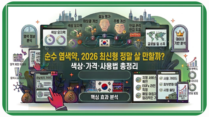 순수 염색약, 2026 최신형 정말 살 만할까? 색상·가격·사용법 총정리