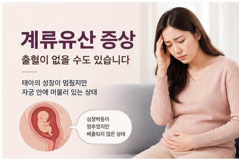 계류유산 증상, 출혈이 없을 수도 있습니다. 재임신과 원인 총정리