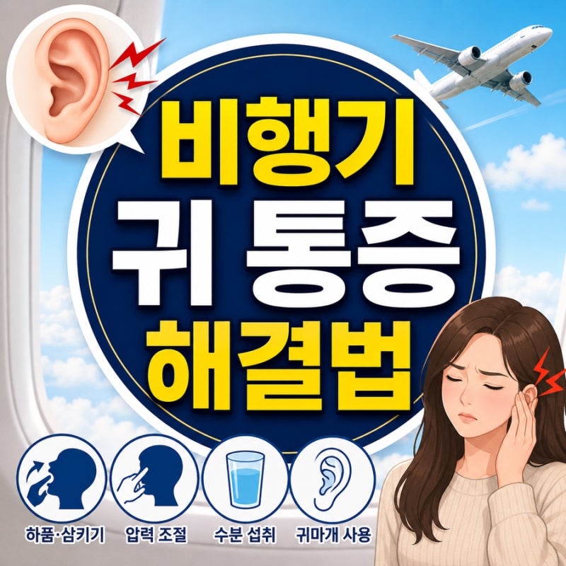 비행기 귀 통증과 먹먹함 해결법, 착륙 후에도 안 풀린다면