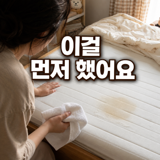매트리스 소변자국 없애는 방법, 아침에 발견하고 제일 먼저 한 일