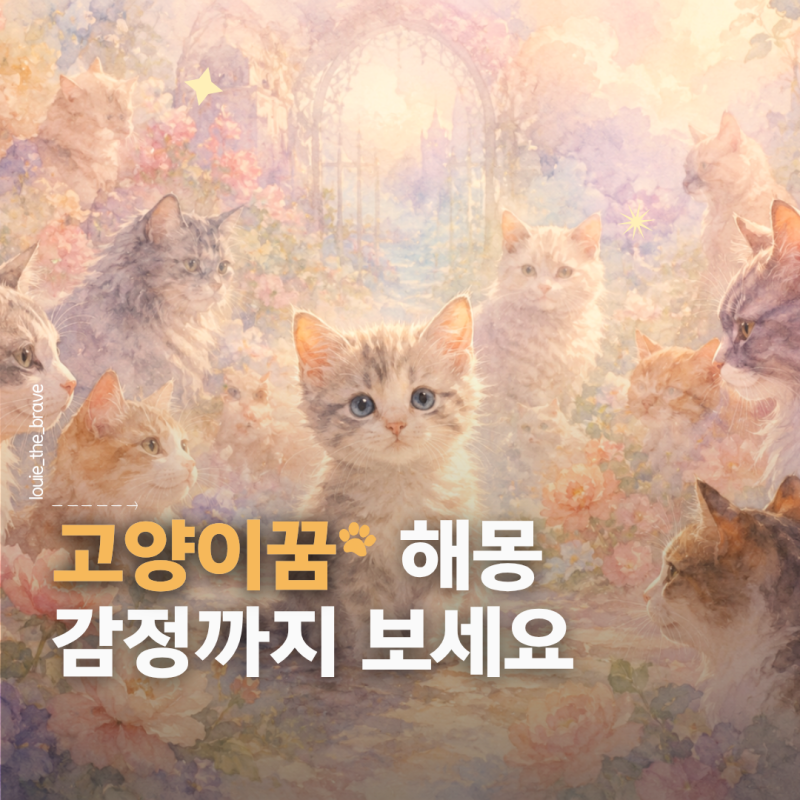 고양이 꿈 해몽, 색깔 행동 감정에 따라 달라지는 의미