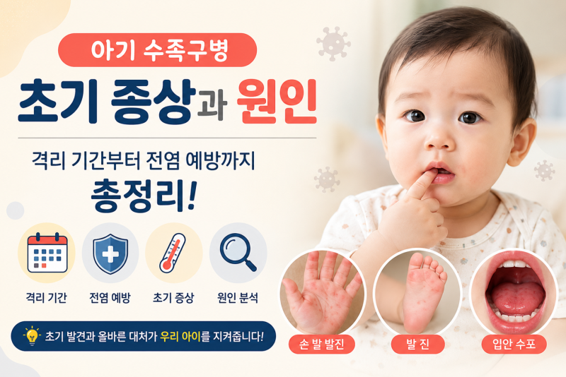 아기 수족구 초기증상과 원인 (+전염 + 치료 +약)