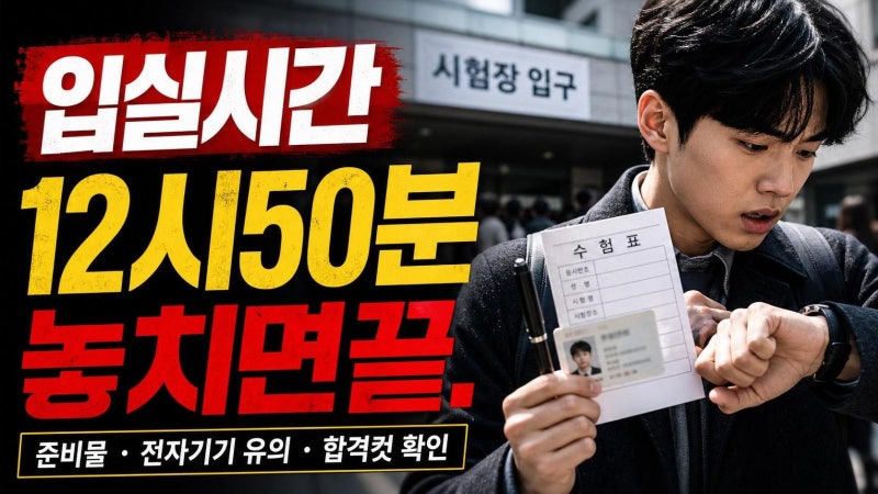 7급 공무원 시험 오늘 체크리스트: 입실시간 12시 50분·준비물·PSAT 합격컷 확인법
