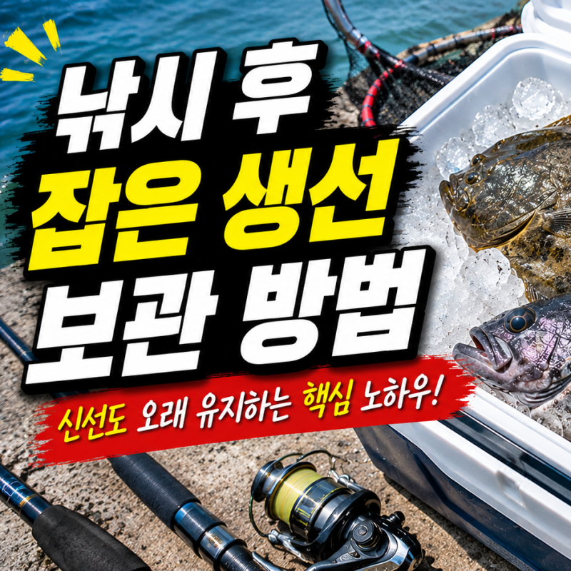 잡은 생선 보관법｜낚시 후 신선도 오래 유지하는 피빼기·보관 노하우