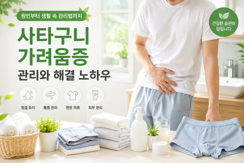남자들의 고민! 사타구니 가려움증 해결! 생활건강Tip. 노하우