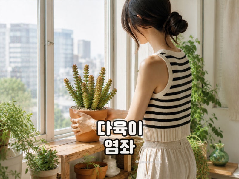 다육이 염좌 키우기 물주기와 줄기 삽목 웃자람 예방