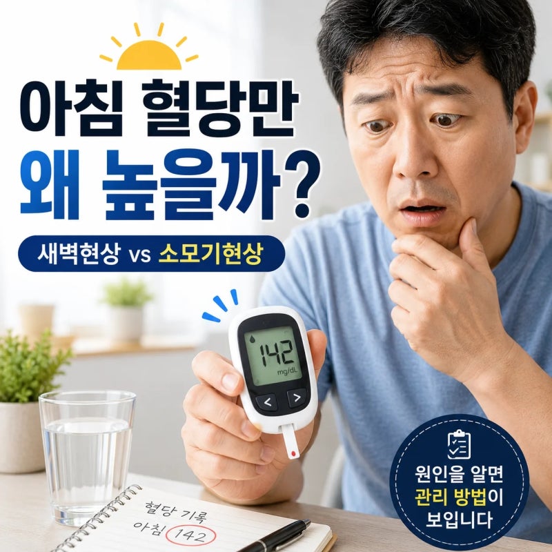 아침 공복혈당 원인을 좁히는 두 가지 체크포인트 (새벽현상·소모기현상)