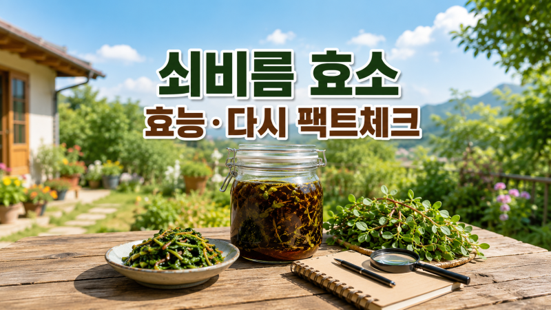 8년 전 담근 쇠비름 효소, 최근 내린 결론! 효능부터 부작용까지 팩트체크