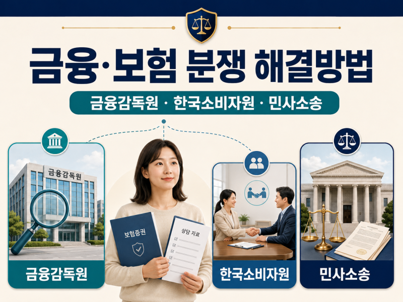 금융·보험 분쟁 해결방법/금융감독원·한국소비자원 분쟁조정과 민사소송 절차